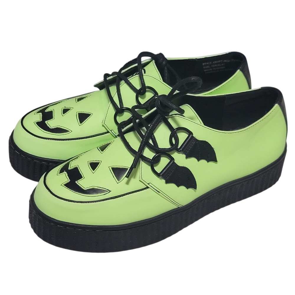 Strange Cvlt Cult YRU Krypt Jack O Lantern Glow Creeper Platform Shoes Women 10 - Picture 5 of 14